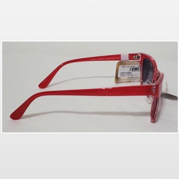 New Foster Grant Sunglasses Ladies OS Red Cat Eye NWT - Picture 7 of 16